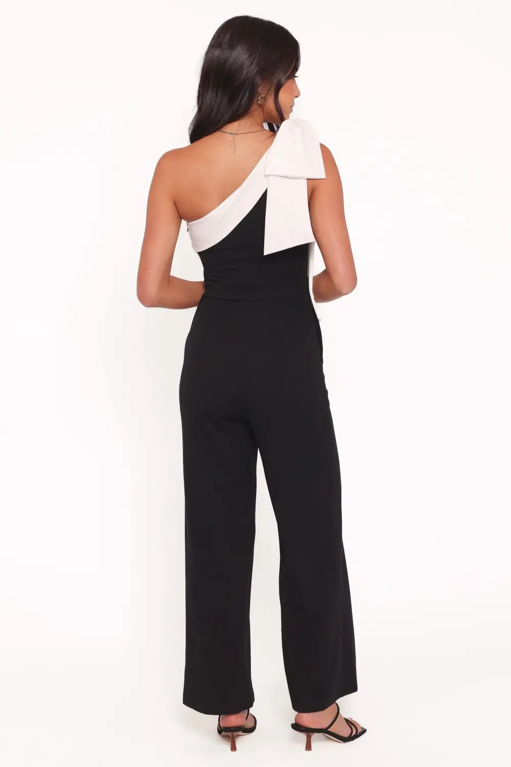 One-Shoulder Wide-Leg Pocket Sleeveless Jumpsuit