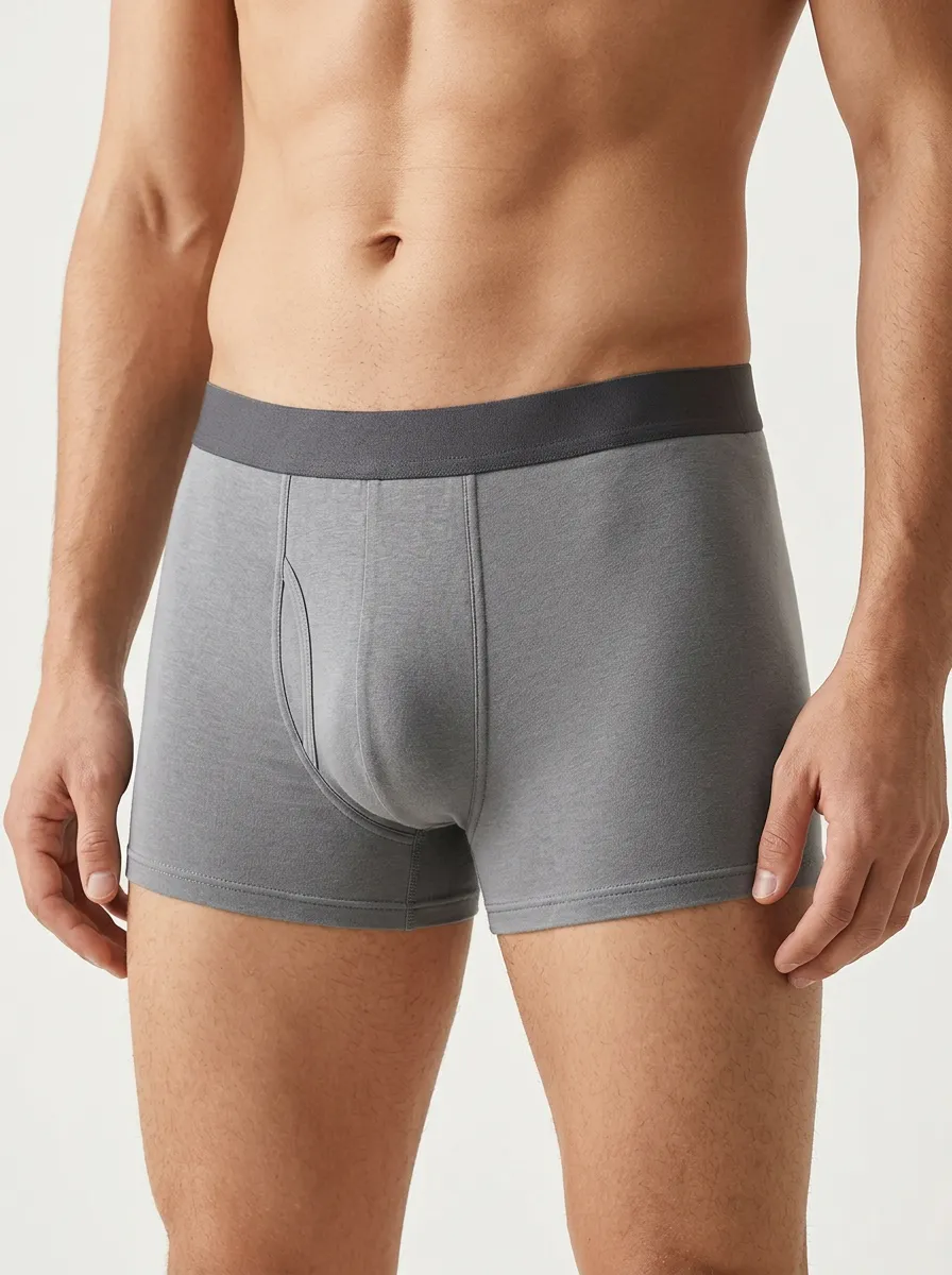 Men's Mixed Color Wide Waistband Minimalist Design 3-Pack Boxer Briefs