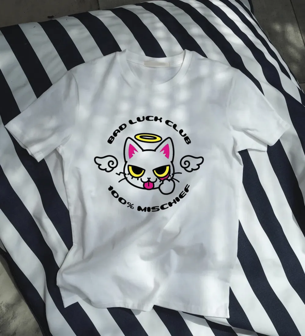 Bad Luck Club Cat Graphic Tee