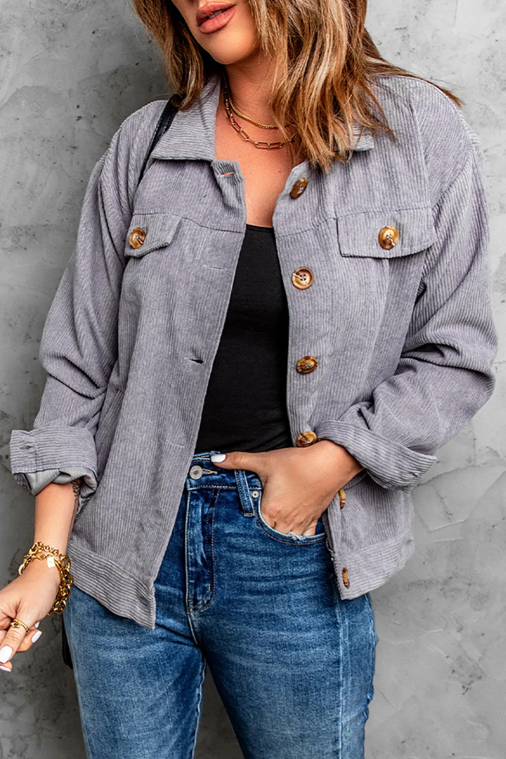 Plaid Color Block Patchwork Shirt Jacket