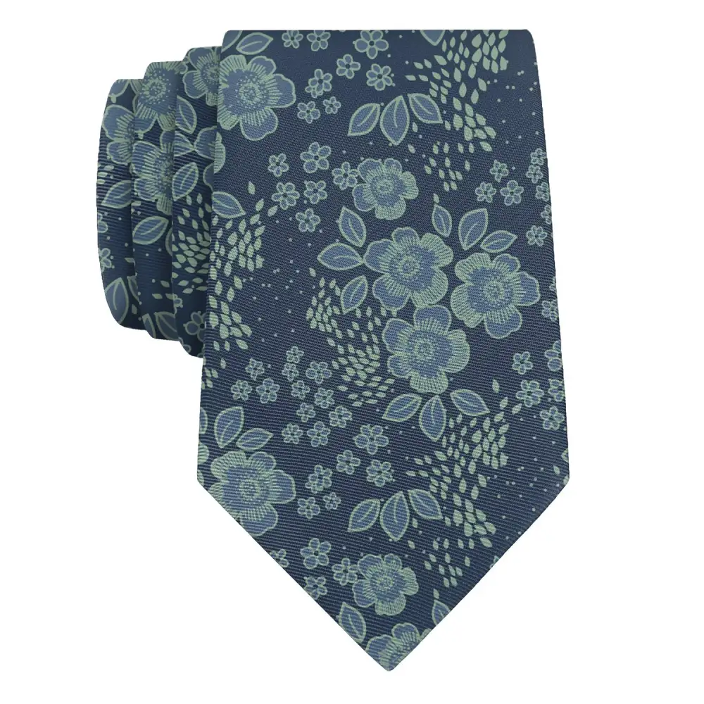 Distinctive Floral Design Necktie