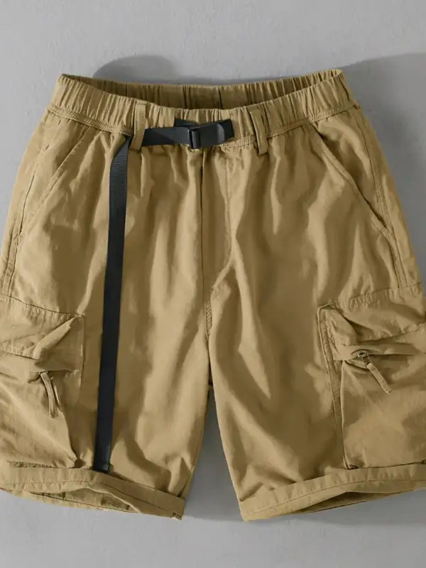Men's Roomy Fit Denim Cargo Shorts for Daily Wear