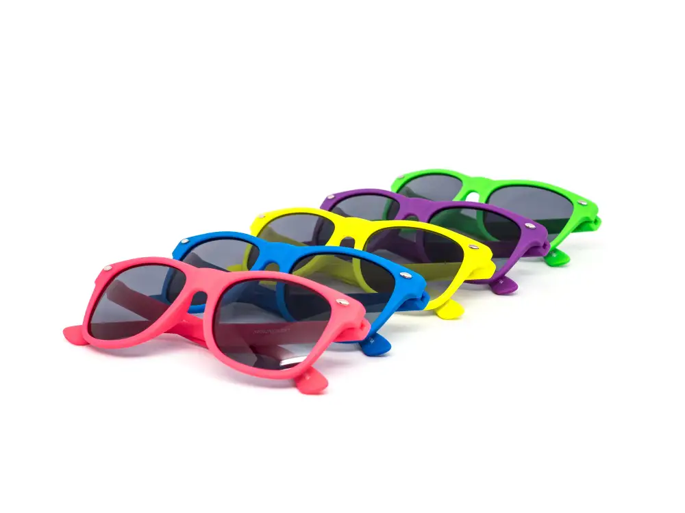 12-Pack Kids Classy Wayfarer-Style Dark Lens Soft-Touch Sunglasses