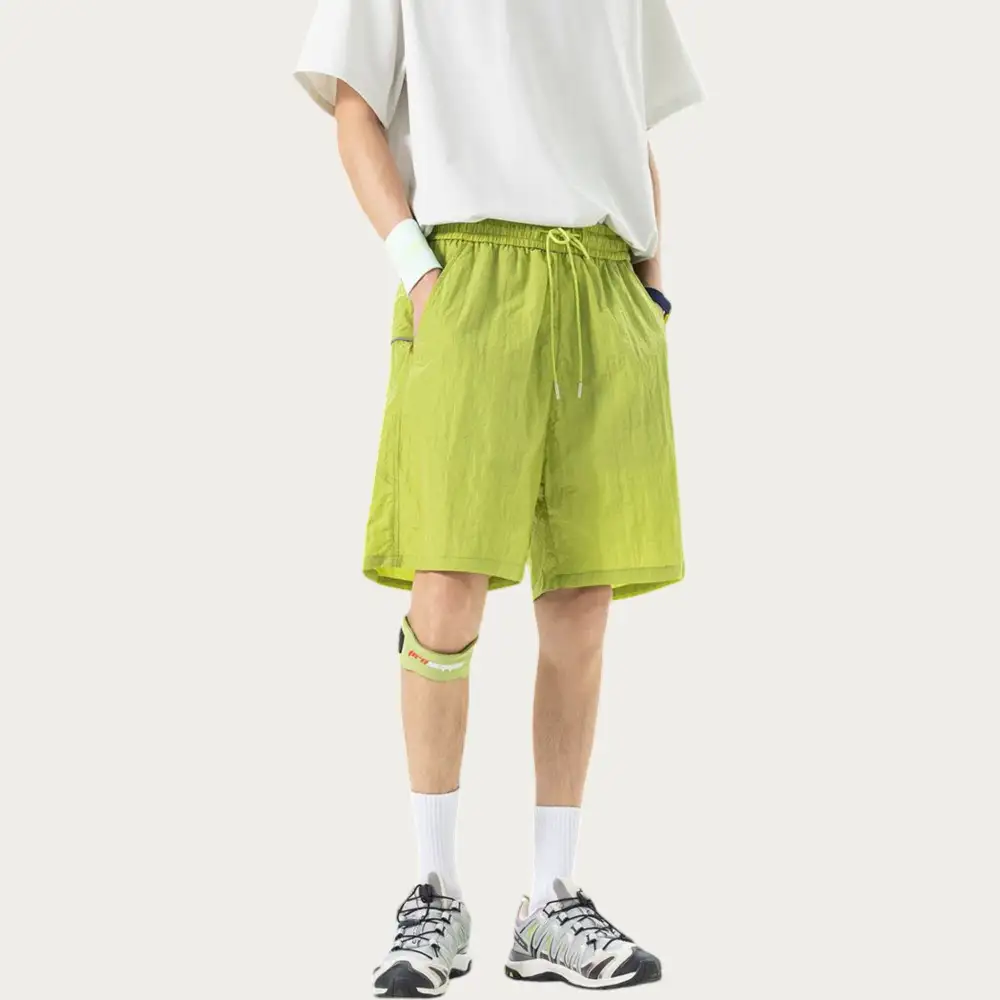 Drawstring Side-Pocket Lightweight Men's Athletic Shorts