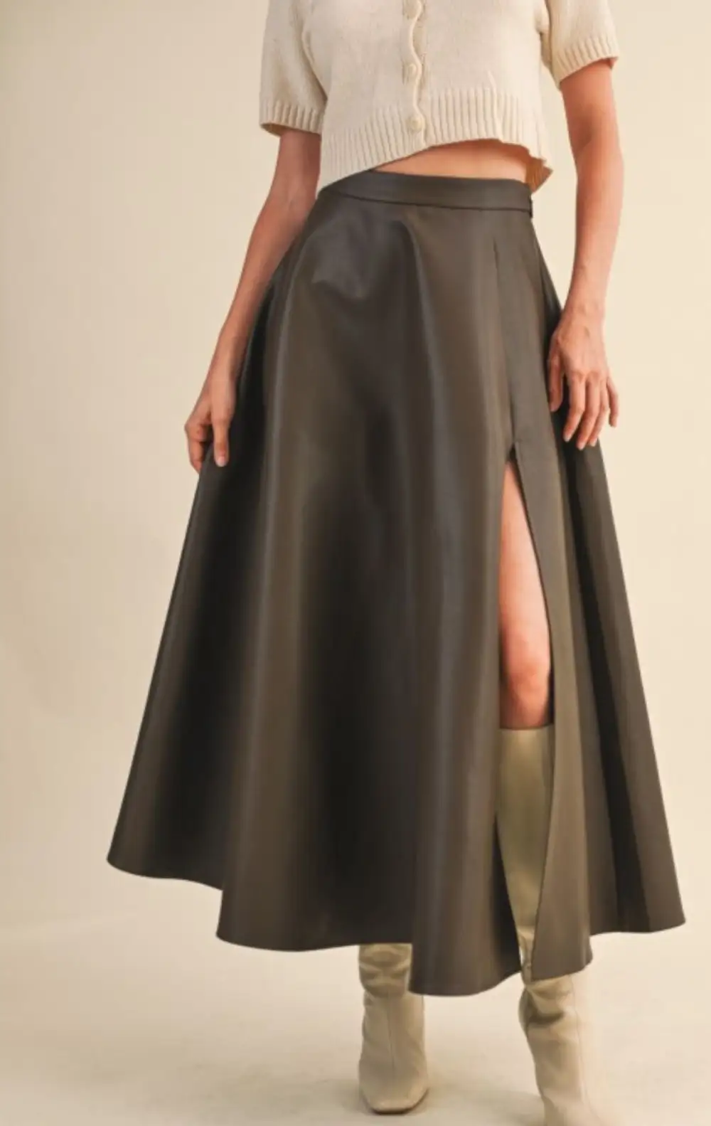 Maxi Leather Skirt