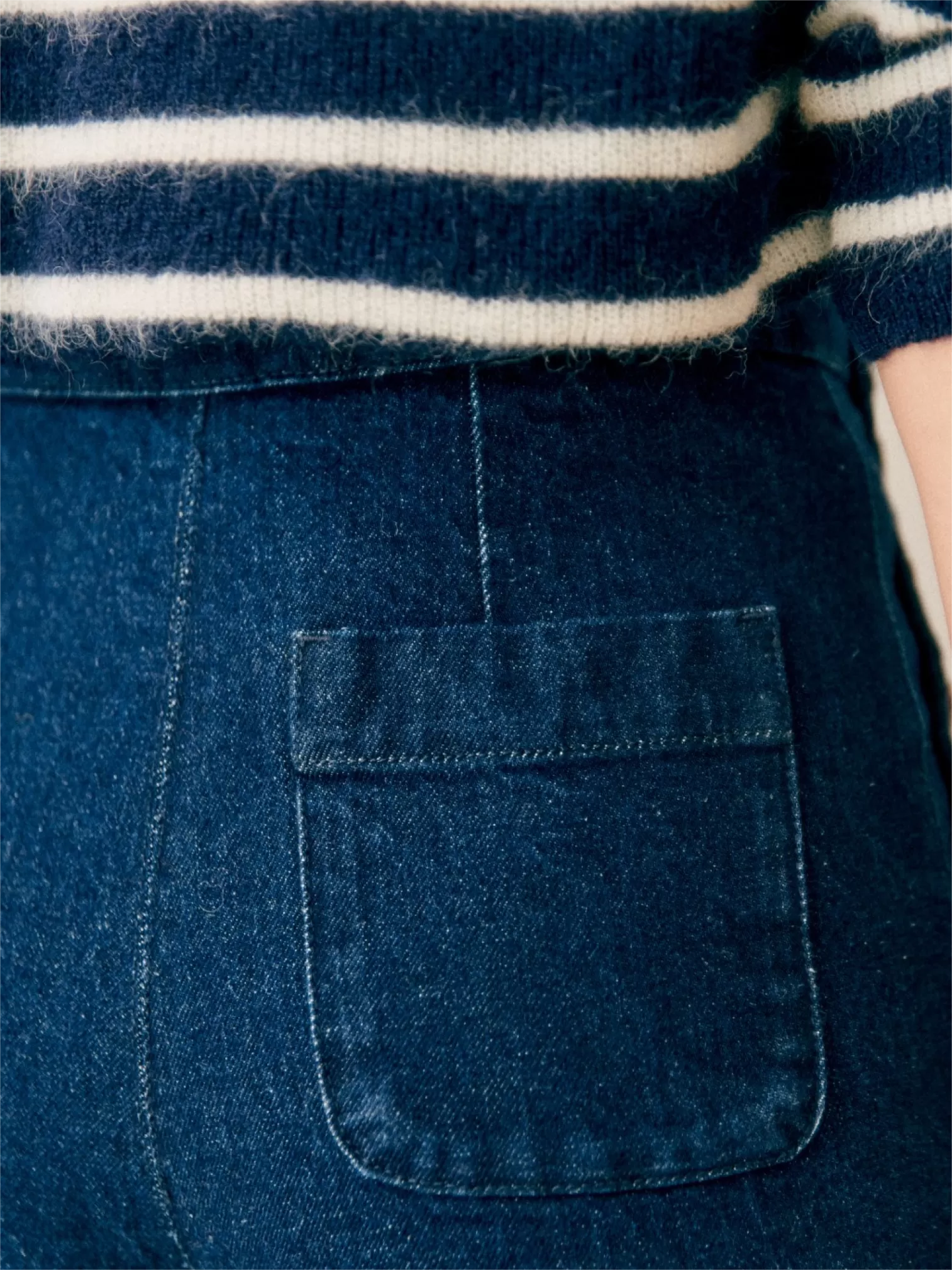 Double Button Placket Denim