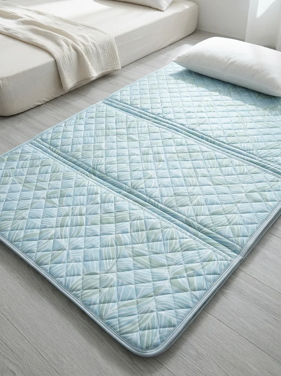 Travel Summer Cooling Tropical Leaf Pattern Cooling Mat