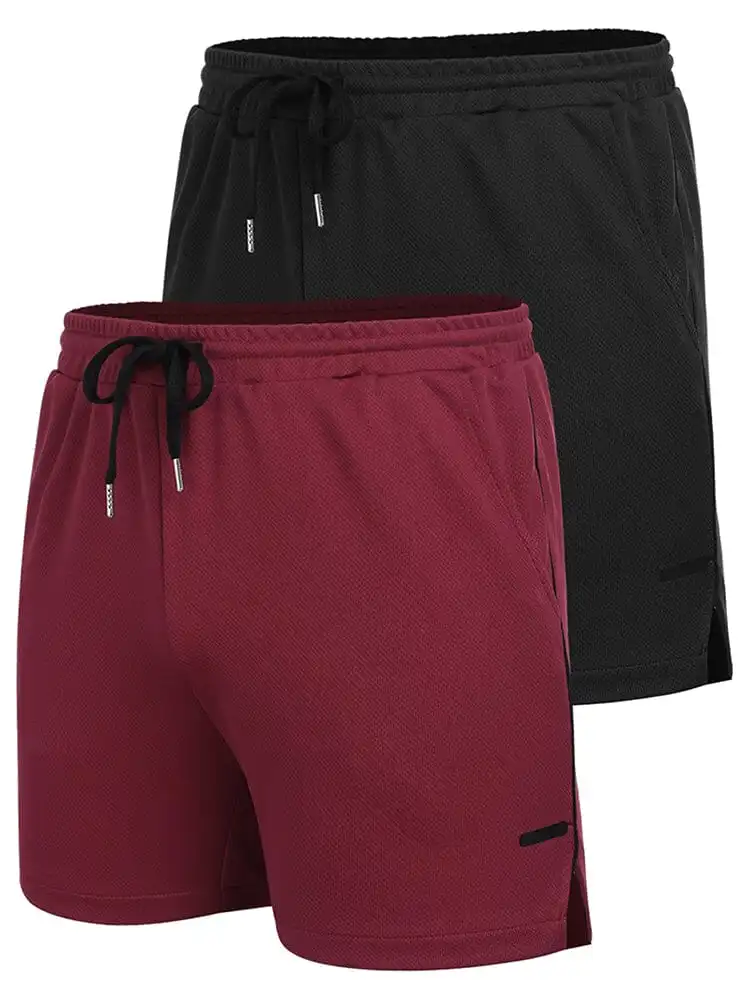 Mesh Lightweight Workout Shorts Two Piece Set