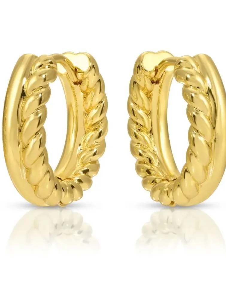 Twist Simple Huggie Earrings