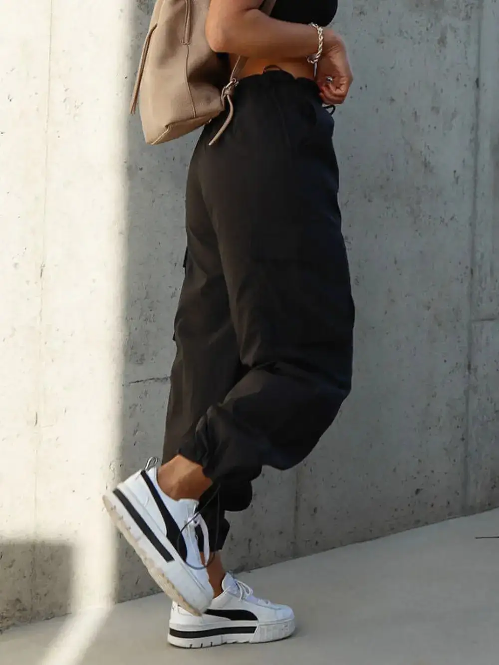 Drawstring Pocket Detail Pants