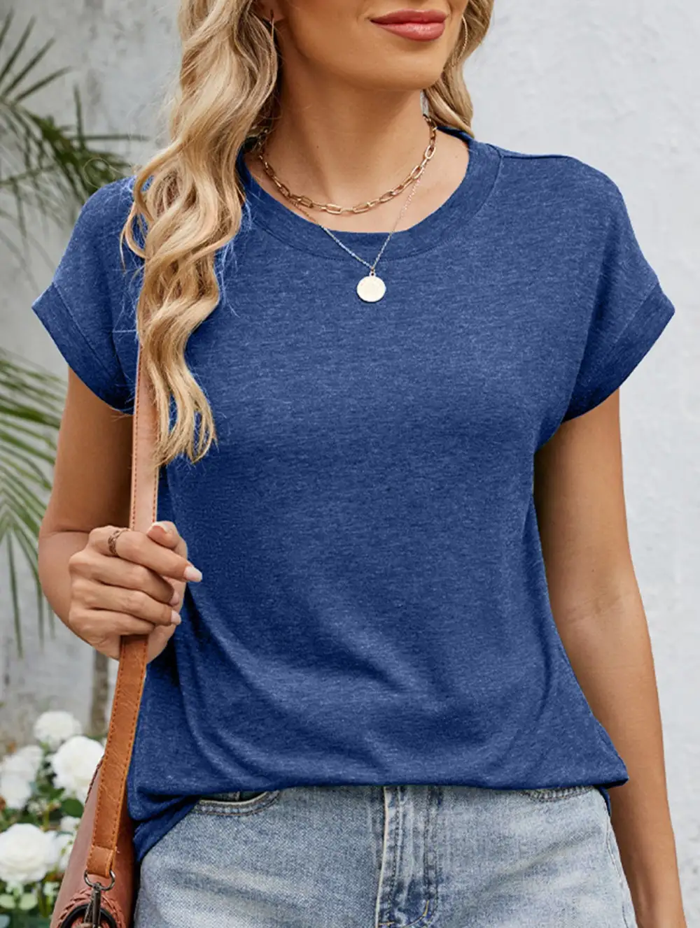 Easy Fit Loose Crew Neck Short Sleeve Tee