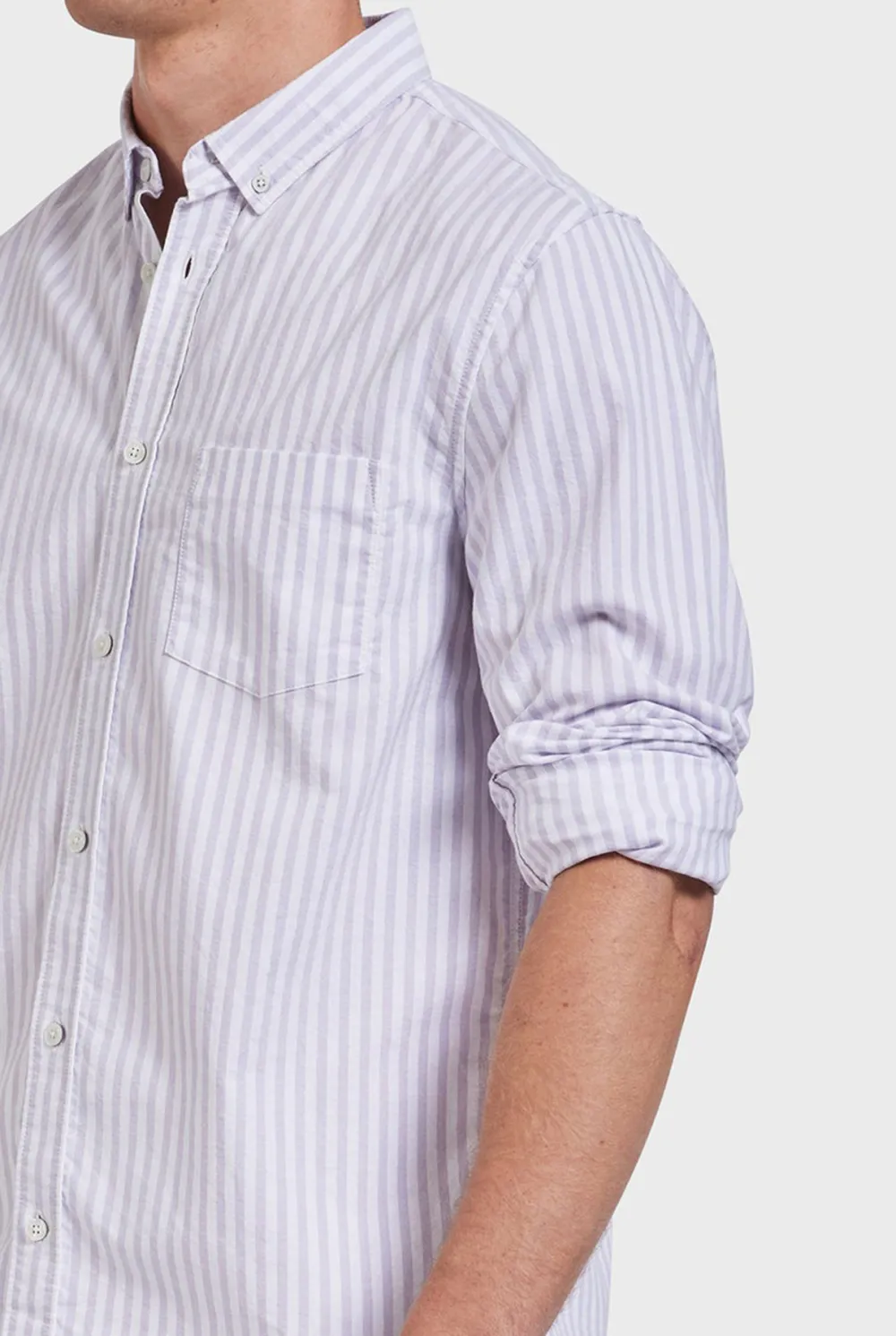 Vintage Pinstriped Oxford Long Sleeve Shirt