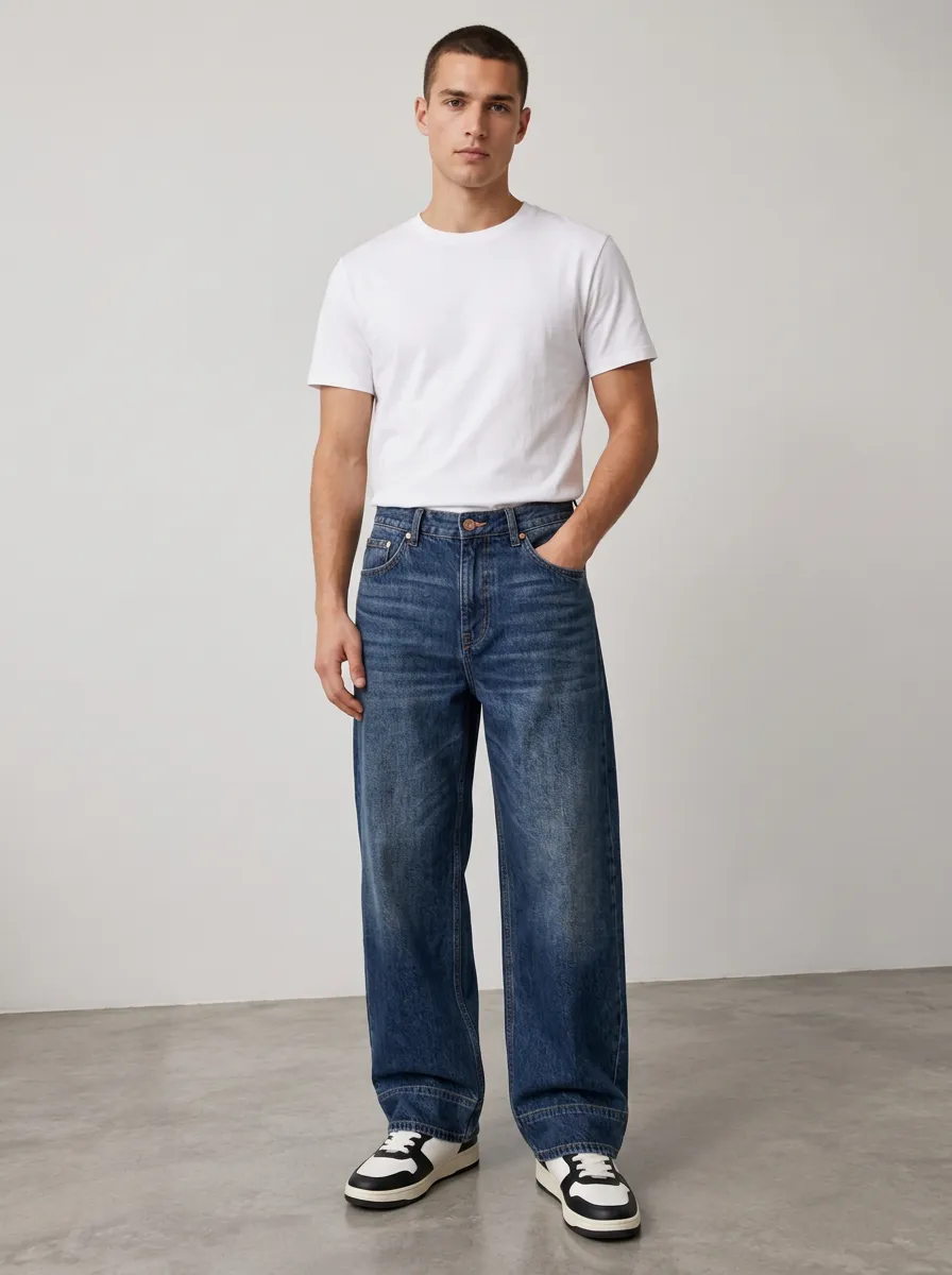 Men's Laid Back Wide Leg Jeans