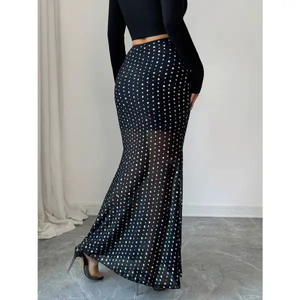 Polka Dot Maxi Skirt