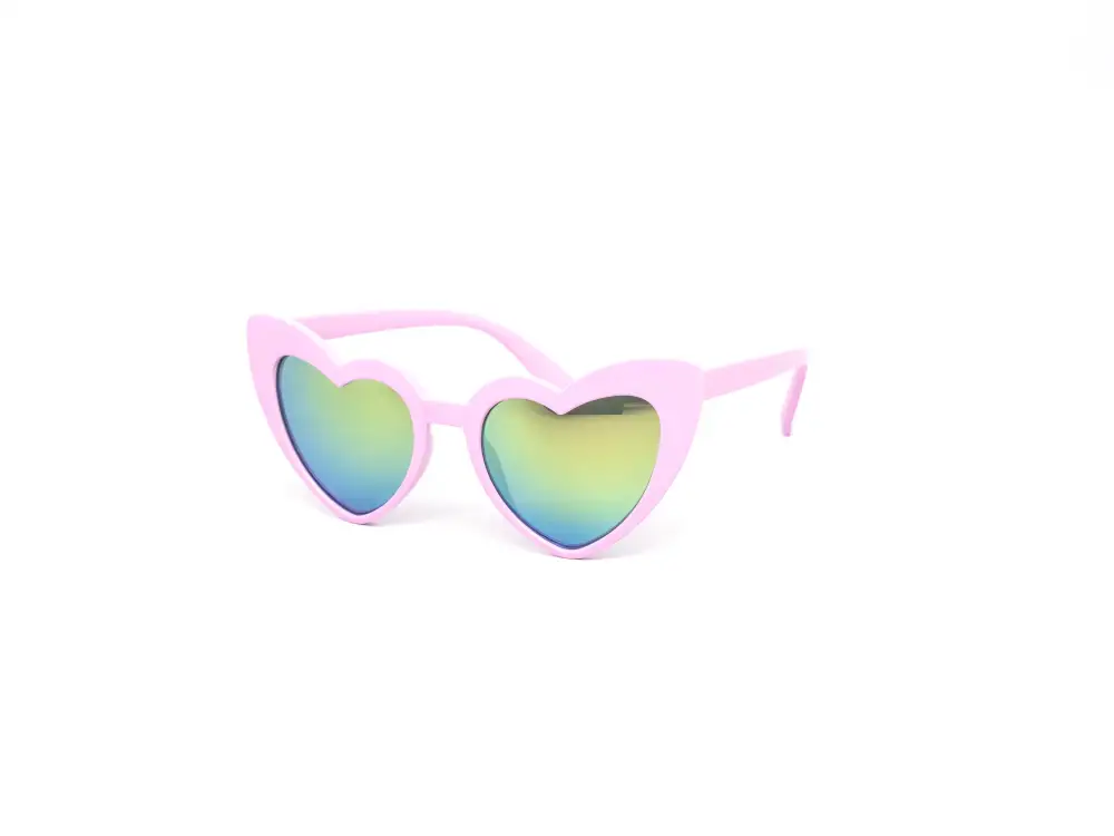 12-Pack Kids Heart Color Mirror Sunglasses
