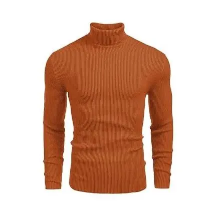 🔥 Limited-Time Sale – Men’s Knitted Ribbed Turtleneck Sweater | Warm. Stylish. Perfect for Fall & Winter.