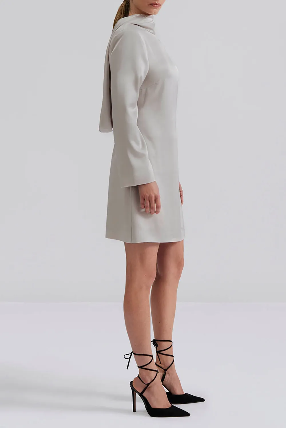 Mock Neck Sheath Mini Dress