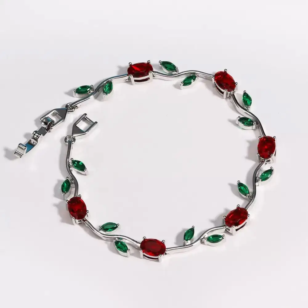 Rhinestone Floral Fashion Bracelet