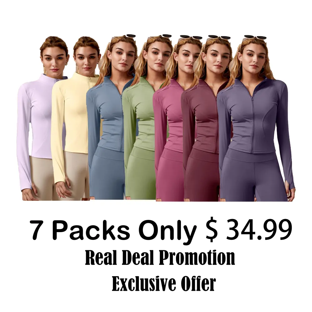 Women's Long Sleeve Full Zip Sports Jacket Slim Fit Quick Dry Breathable Stretch Fabric with Thumb Holes for Gym Running and Yoga Color 13 - Activewear casual fashion clothing