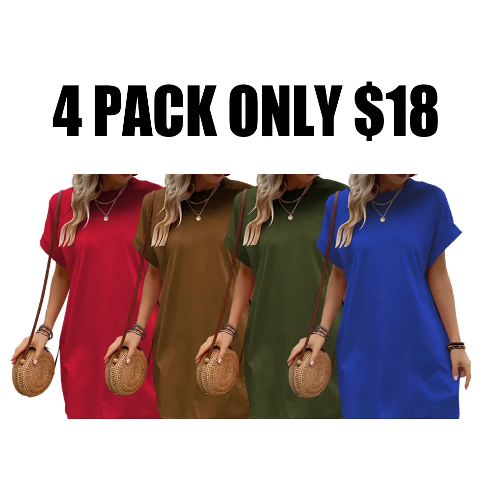 Women's Loose Casual Shirt Dress🔥8-Pack- Only $24