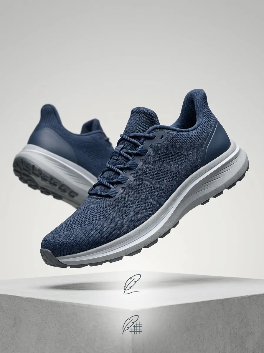 Lightweight-Look Mesh Minimalist Street Look Men's Running Shoes