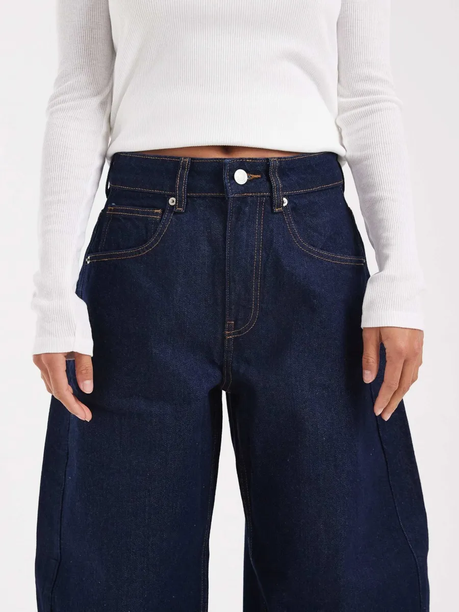 Oversized Dark Wash Denim Pants