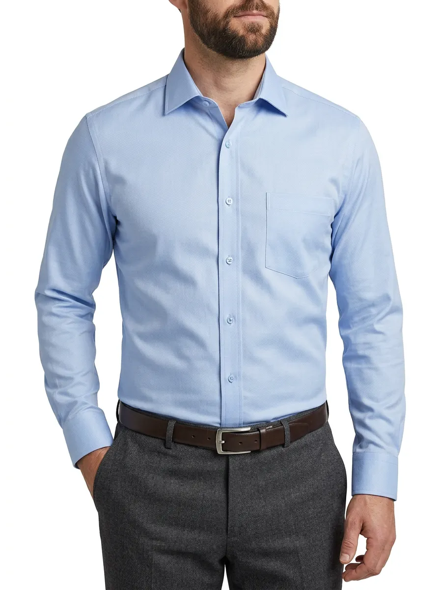 Men's Heritage Inspired Long Sleeve Solid Dress Shirt