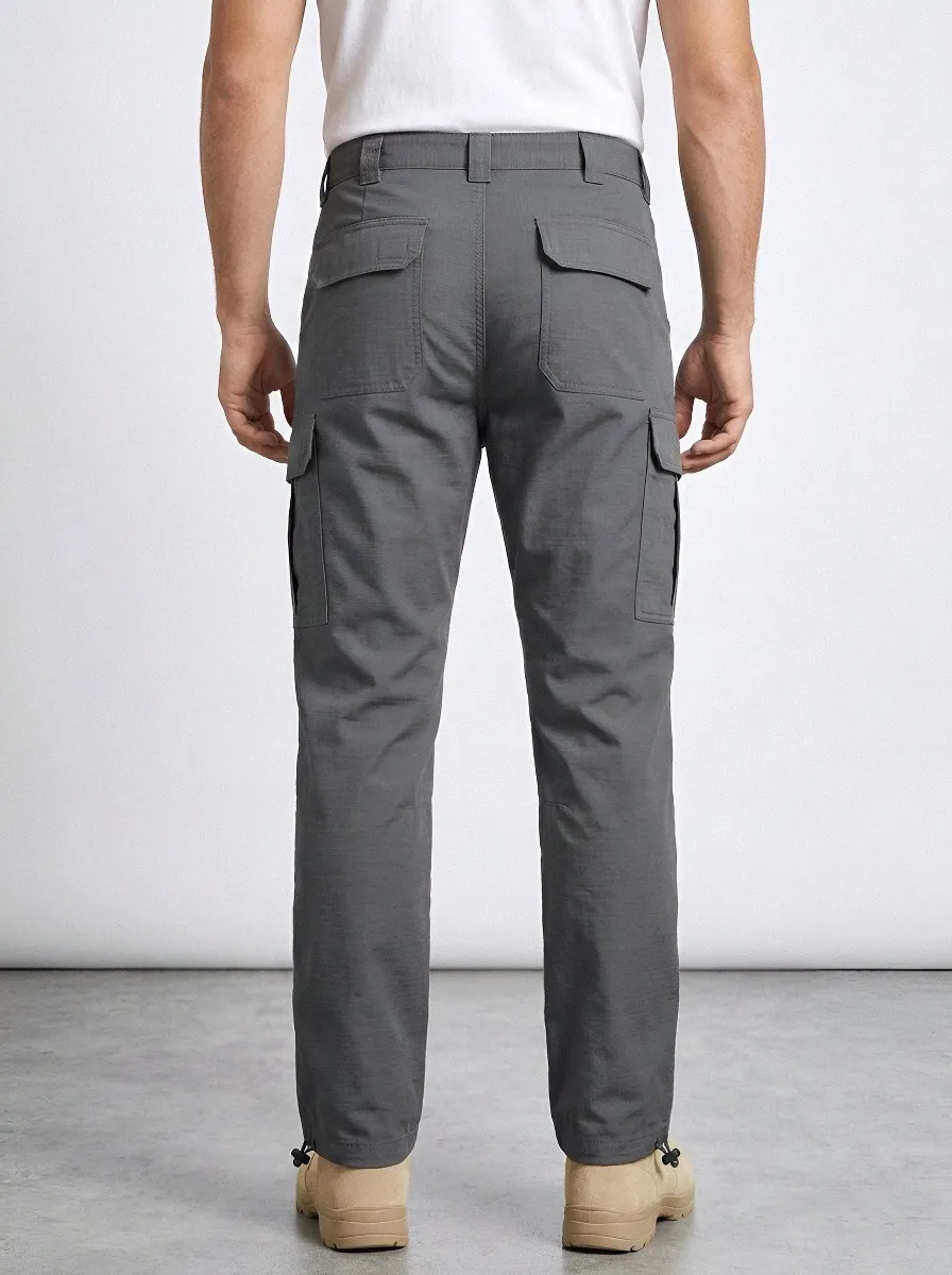 Men's Drawstring-Waist Tactical Cargo Pants