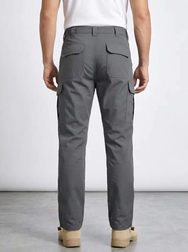 Men's Drawstring-Waist Tactical Cargo Pants