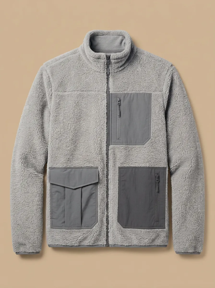 Colorblock Patchwork Fleece Jacket