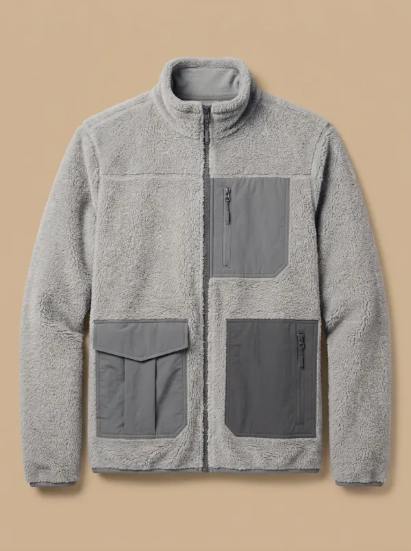 Colorblock Patchwork Fleece Jacket