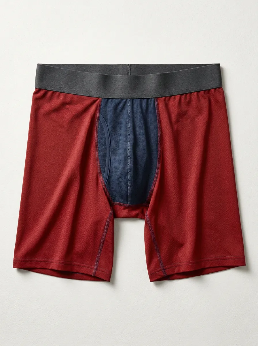 Men's Athletic Performance Mesh Pouch Printed Boxer Briefs