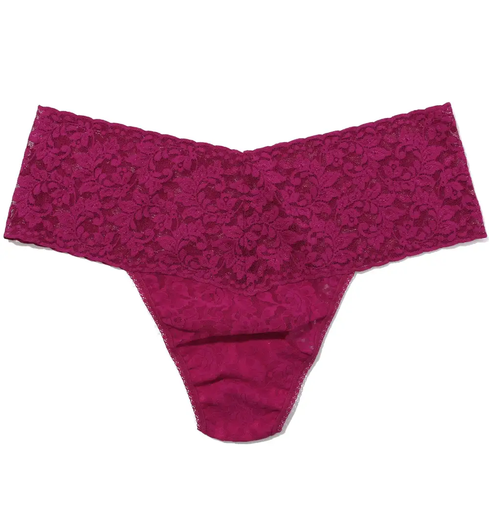 Classic High-Waist Lace Thong Panty