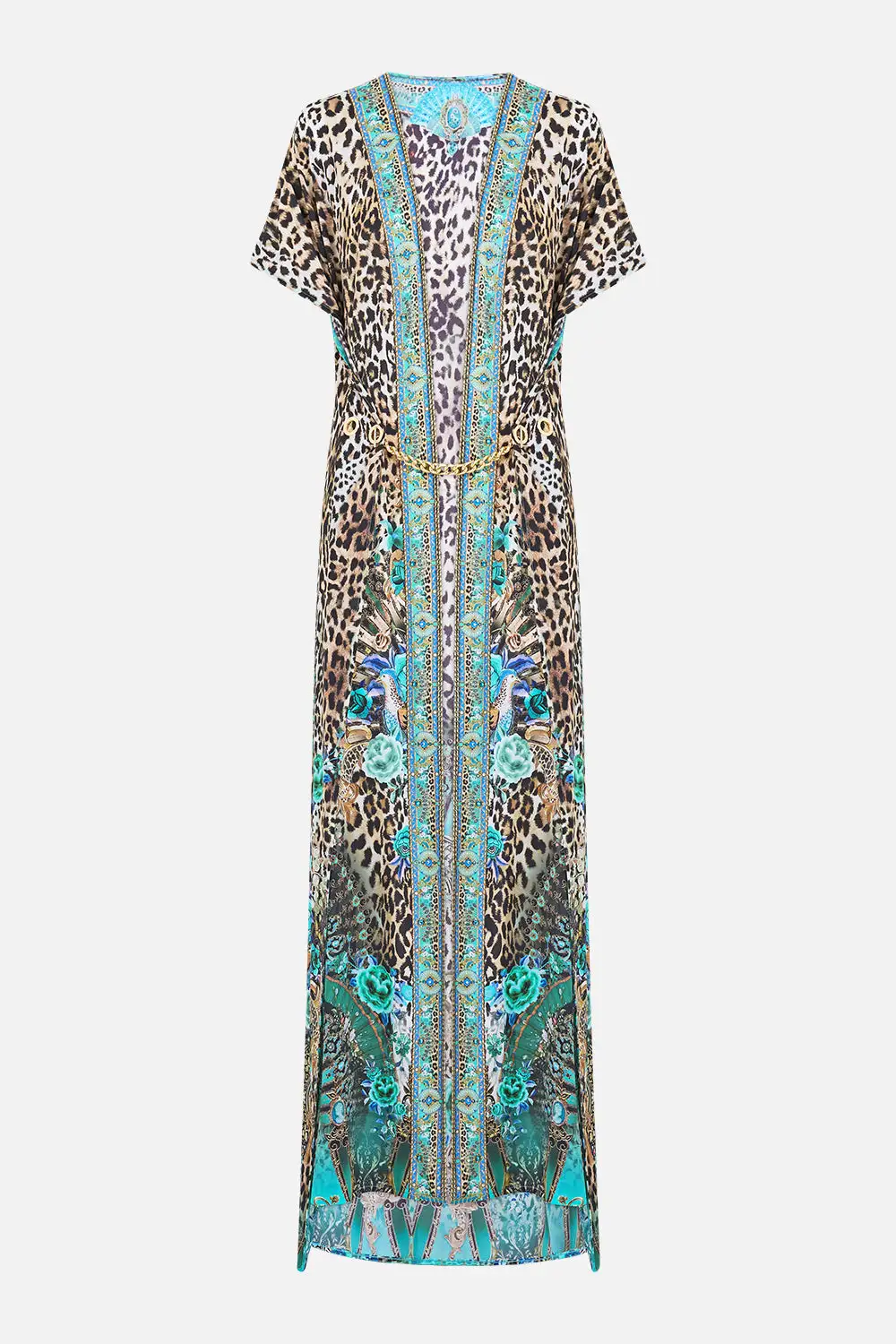 Front Split Beach Maxi Dress with Chain