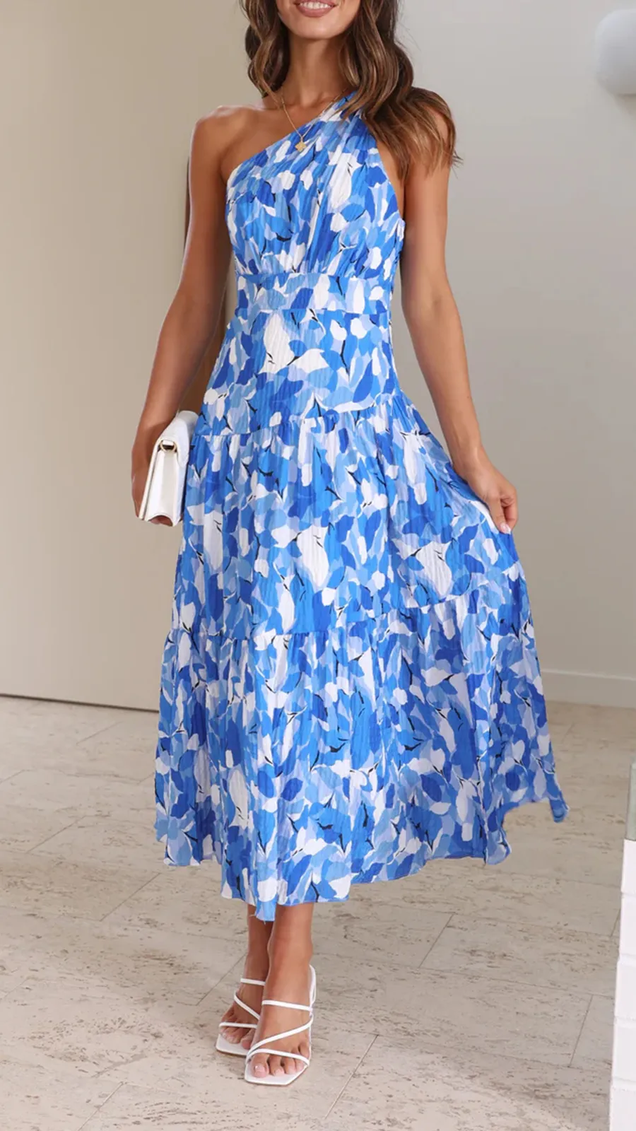 Knot Detail In Shoulder Strap Maxi Dress