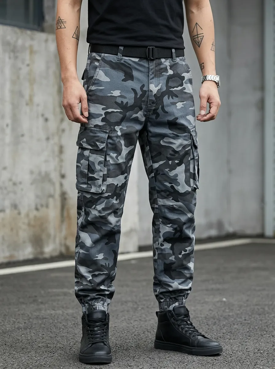 Camouflage Urban Streetwear Camouflage Cargo Pants