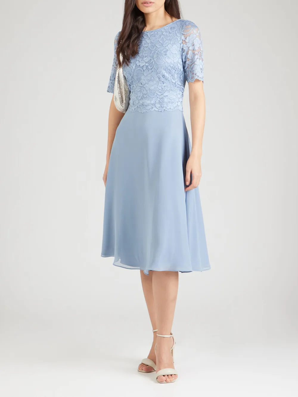 Lace Crew Neck Casual Style Dress