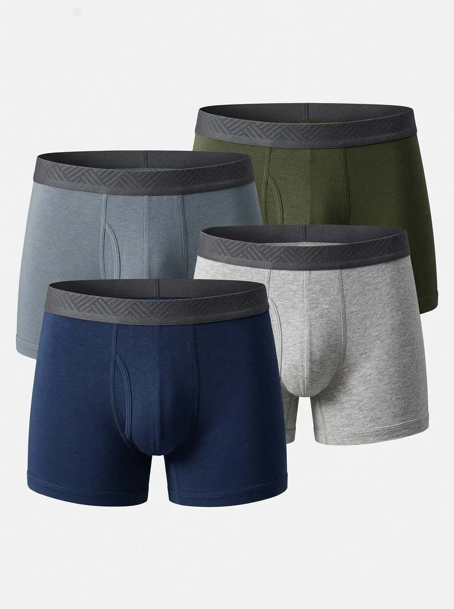 Daily Finish Men' Four Pack Boxer Briefs
