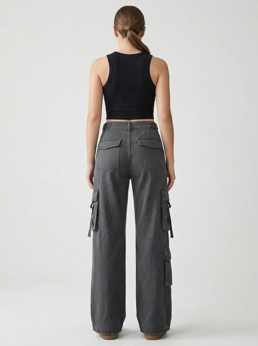 Signature Utility Style Multi Pocket Utility Look Women's Multi Pocket Cargo Pants