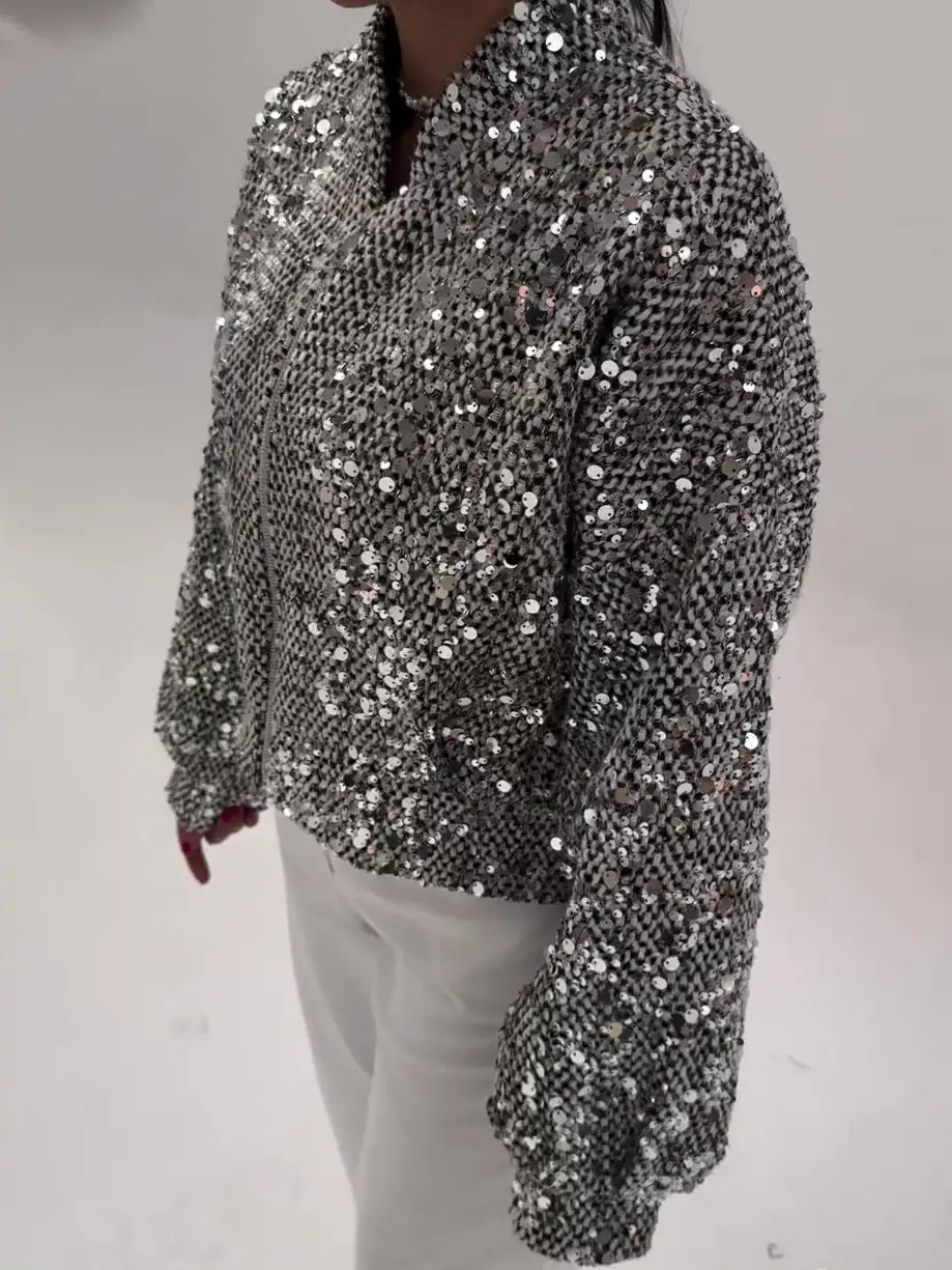 Medium-Length Cable-Knit Casual Jacket