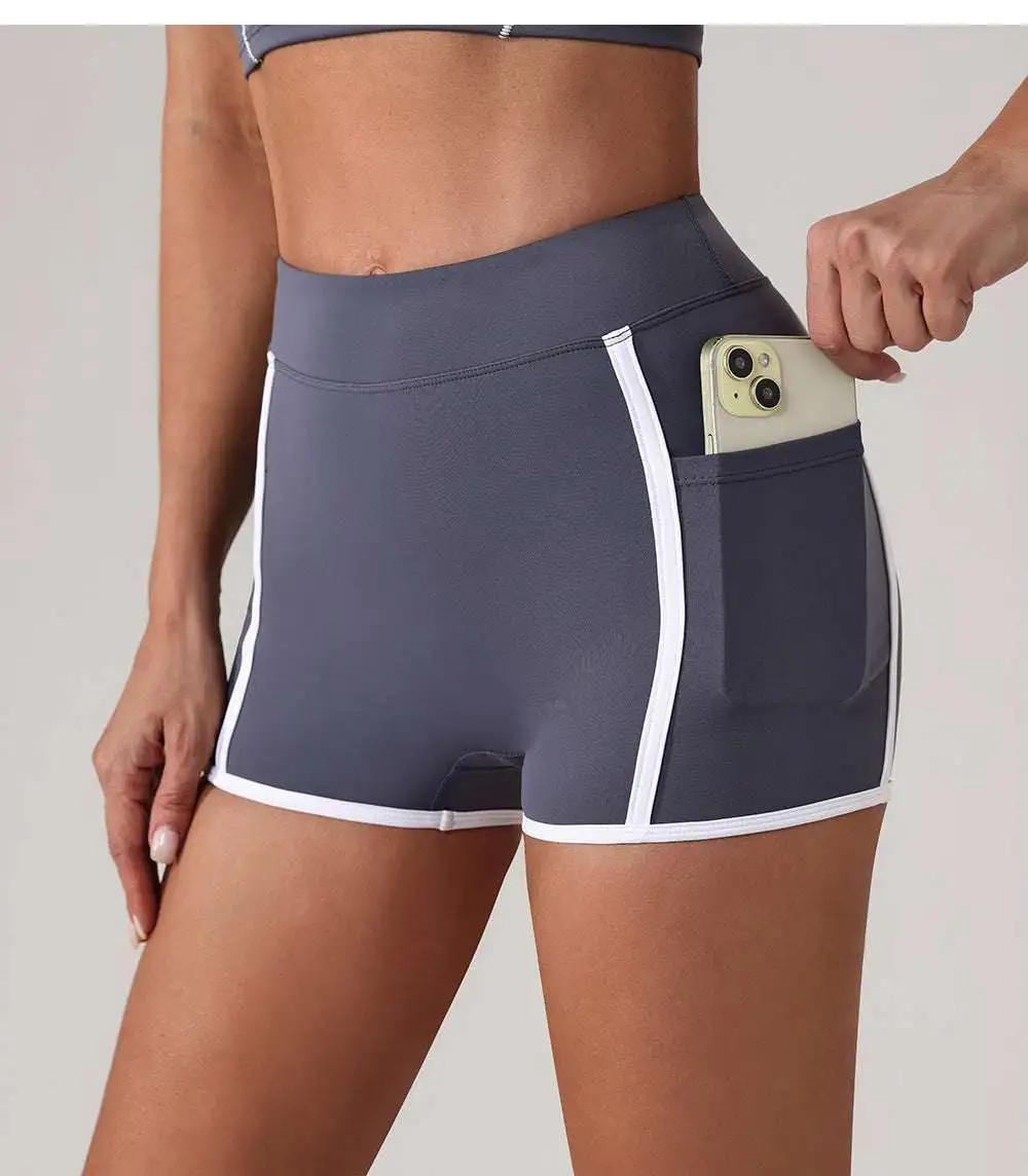 Contrast-Trim Backless Top and Shorts Active Set