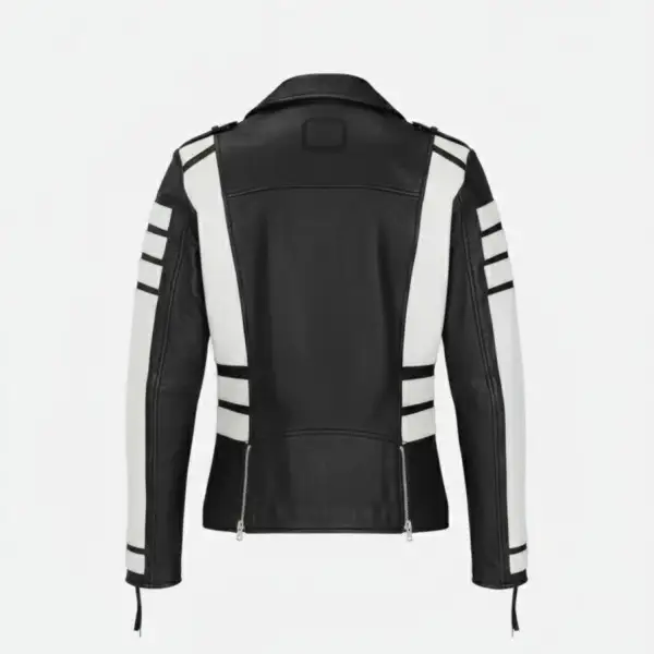 Workwear Inspired Leather Biker Motorcycle Jacket
