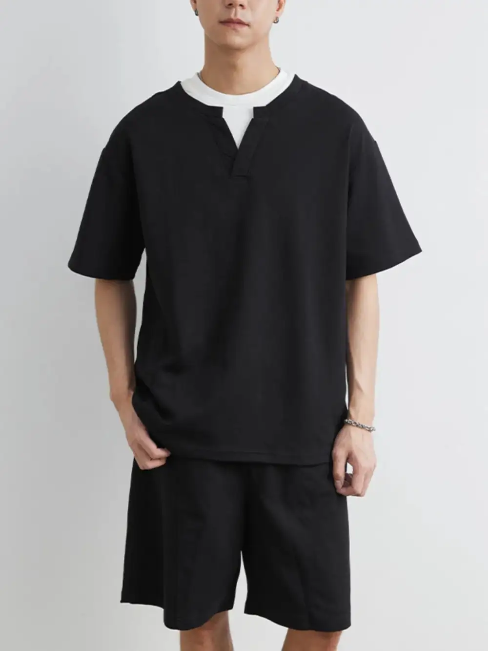 Half-Sleeve Top and Shorts Set