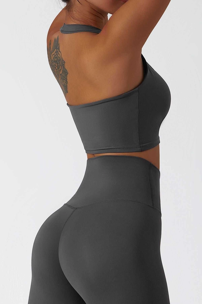 Halter Neck Backless Sports Bra