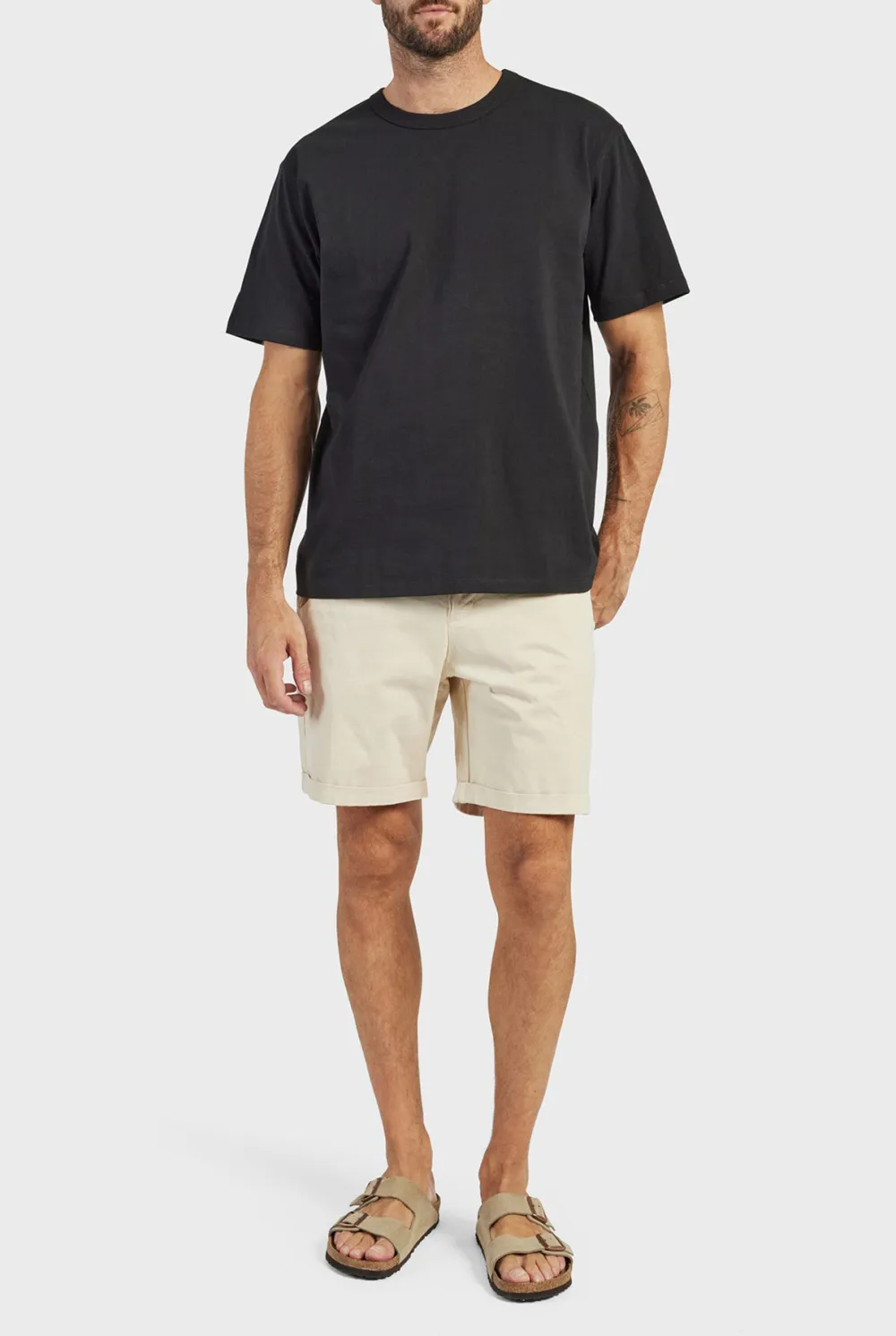 Charcoal Cotton Tailored Shorts