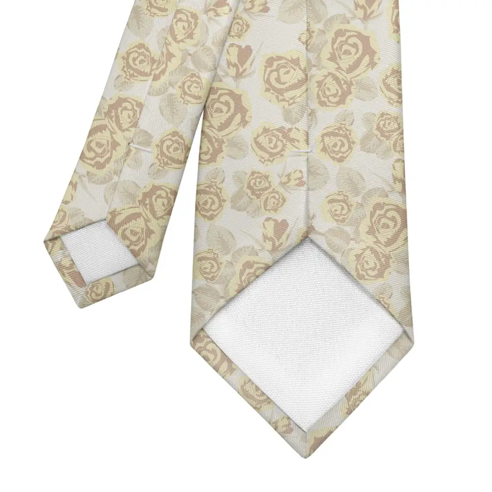 Rose Floral Pattern Necktie