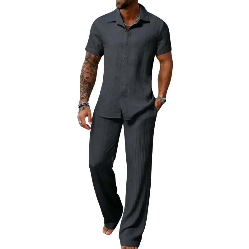 Men’s Plain Textured Set