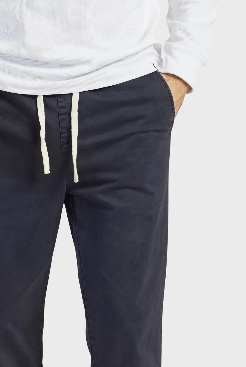 Grey Slim Fit Cotton Chino Trousers