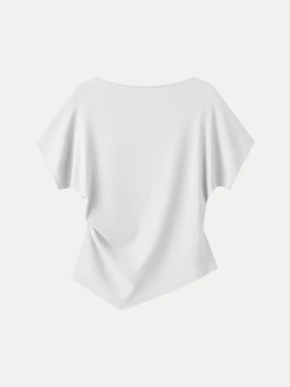 Cotton Lyocell Boatneck Angled Summer Tee