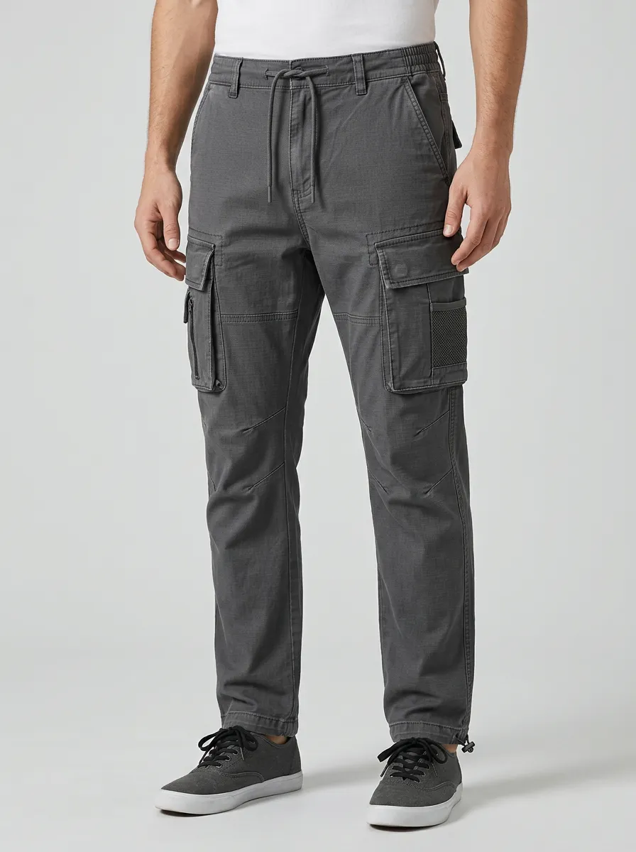 Men's Casual Outdoor Multi-Pocket Drawstring Cargo Pants
